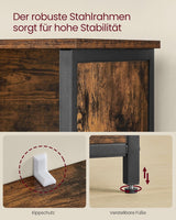 Küchenschrank mit Türen und Fächern vintagebraun-schwarz