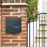 Briefkasten abschliessbar mit Zeitungsfach anthrazit