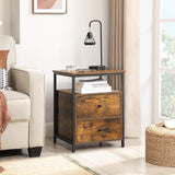 Nachttisch mit Schubladen rustikales Braun