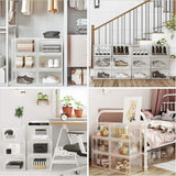 Schuhboxen Stapelbare Organizer Kunststoff Transparent