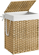 Wäschekorb Rattan 90L faltbar Natural von Songmics