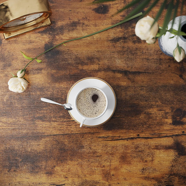 Couchtisch Industriestil Stahlrahmen Rustikal Braun von Songmics