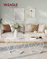 Couchtisch Set modern abnehmbar schneeweiss