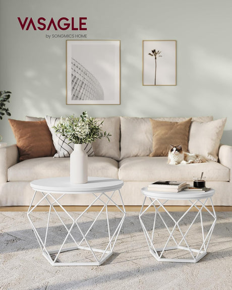 Couchtisch Set modern abnehmbar schneeweiss