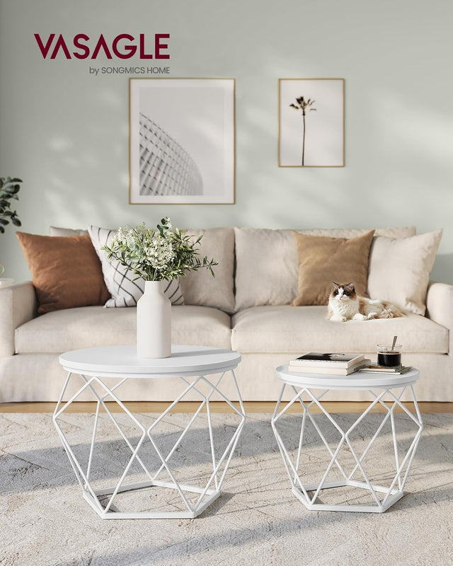 Couchtisch Set modern abnehmbar schneeweiss