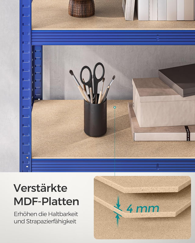 Schwerlastregal mit Stahlgestell 875kg Blau von Songmics