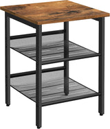 Beistelltisch Industrie-Design Verstellbar Vintagebraun-Schwarz
