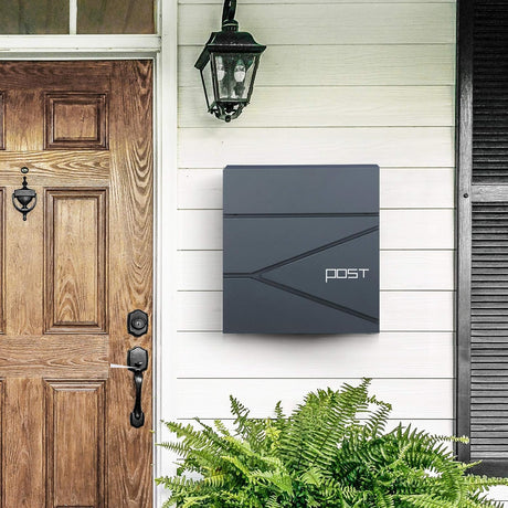 Briefkasten abschliessbar mit Zeitungsfach anthrazit