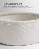 Beistelltisch rund mit Stauraum zementgrau