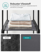 Aufbewahrungsschrank faltbar mit Aufhängestange Grau