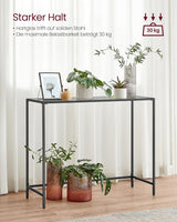 Konsolentisch mit Hartglasoberfläche tintenschwarz