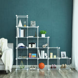 Steckregal Modulares Gitterregal Drahtrahmen Weiss von Songmics