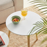 Beistelltisch-Set skandinavisch Kiefernholz Weiss