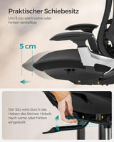 Bürostuhl Ergonomisch Verstellbar Belastbar Tintenschwarz