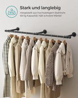 Kleiderstange Wandmontage Industrie-Design Schwarz