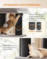 Kratzbaum für grosse Katzen Taubengrau-Schwarz