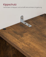 Bücherregal Stufenregal Ordnungssystem Vintagebraun von Songmics