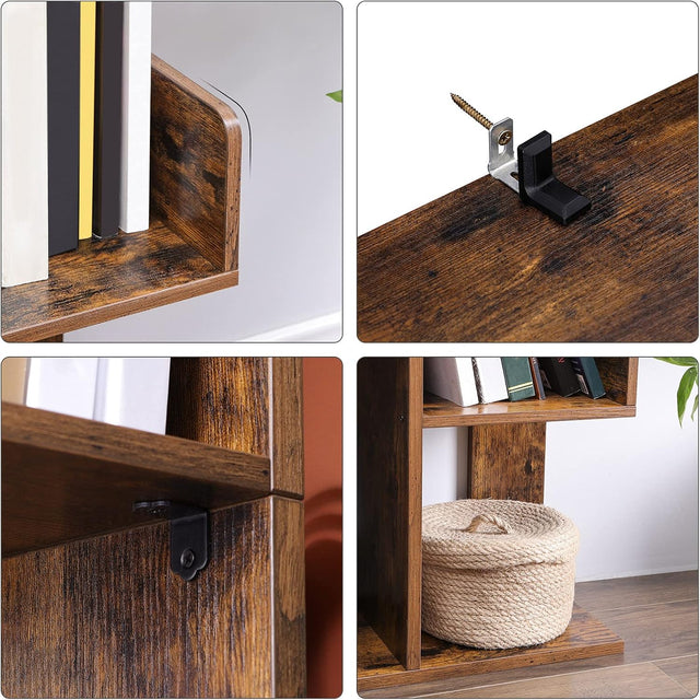 Bücherregal Baumform mit 13 Fächern Vintagebraun