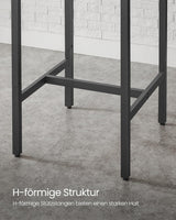 Bartisch quadratisch Industriestil rustikales Braun