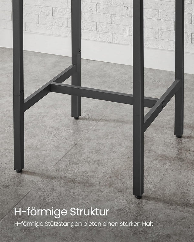 Bartisch quadratisch Industriestil rustikales Braun