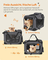 Hundebox faltbar Metallrahmen grau 7-11 kg