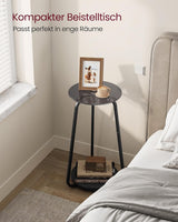 Beistelltisch rund modern schiefergrau