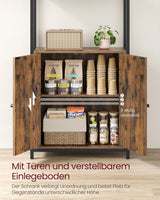 Bücherregal Standregal Metallrahmen Verstellbar Vintagebraun von Songmics