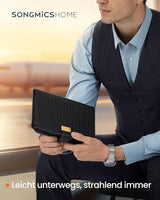 Uhrenbox Reiseetui für 3 Uhren Schwarz von Songmics