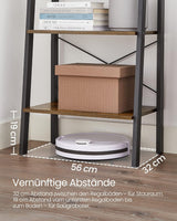 Regal Leiterregal Industrie-Design vintagebraun-schwarz