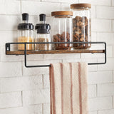 Gewürzregal Wandboard Set vintagebraun-schwarz