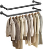 Kleiderstangen Wandmontage platzsparend Industrie-Design schwarz von Songmics