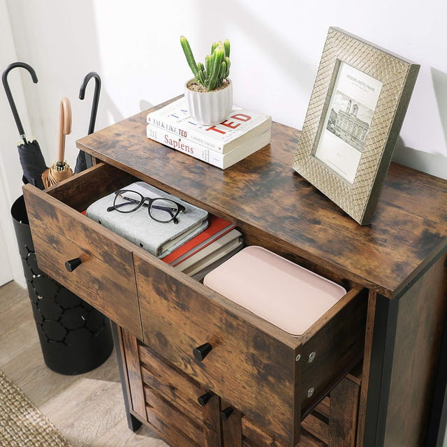 Bodenschrank mit Schublade rustikales Braun