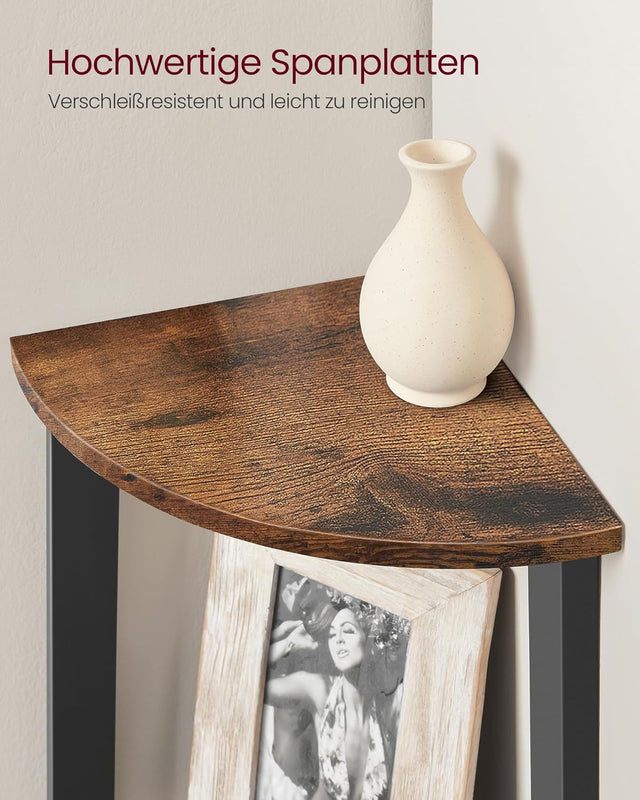 Eckregal im Industrial-Design vintagebraun-schwarz