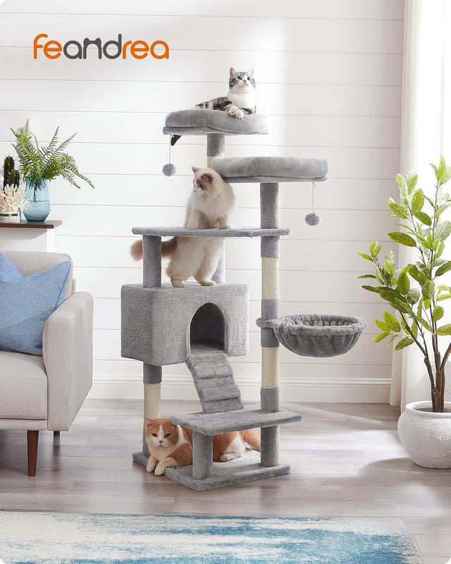 Kratzbaum Katzenbaum 142 cm Hellgrau