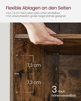 Schuhbank mit Stauraum und Kissen vintagebraun von Songmics