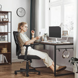 Bürostuhl ergonomisch verstellbar gepolstert Schwarz