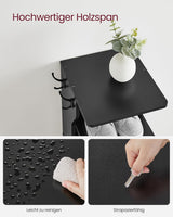 Schuhregal schmal mit 7 Ebenen schwarz von Songmics