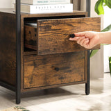 Nachttisch mit Schubladen rustikales Braun