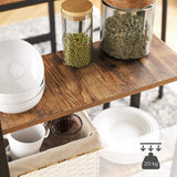 Stehtisch Bartisch Computertisch Industriestil Stahlrahmen Braun