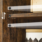 Badezimmerschrank mit Schubladen und Tür vintagebraun