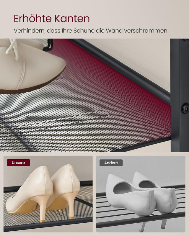 Schuhregal 5 Ebenen Verstellbar Platzsparend Honigbraun