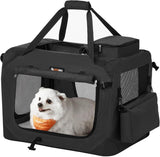 Hundebox faltbar Transportbox atmungsaktiv Metallrahmen schwarz von Songmics