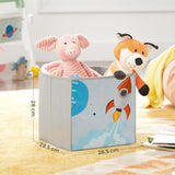 Kinderregal Spielzeugorganizer Bücherregal Weltall Weiss von Songmics