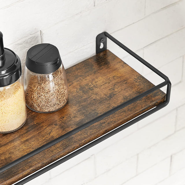 Gewürzregal Wandboard Set vintagebraun-schwarz