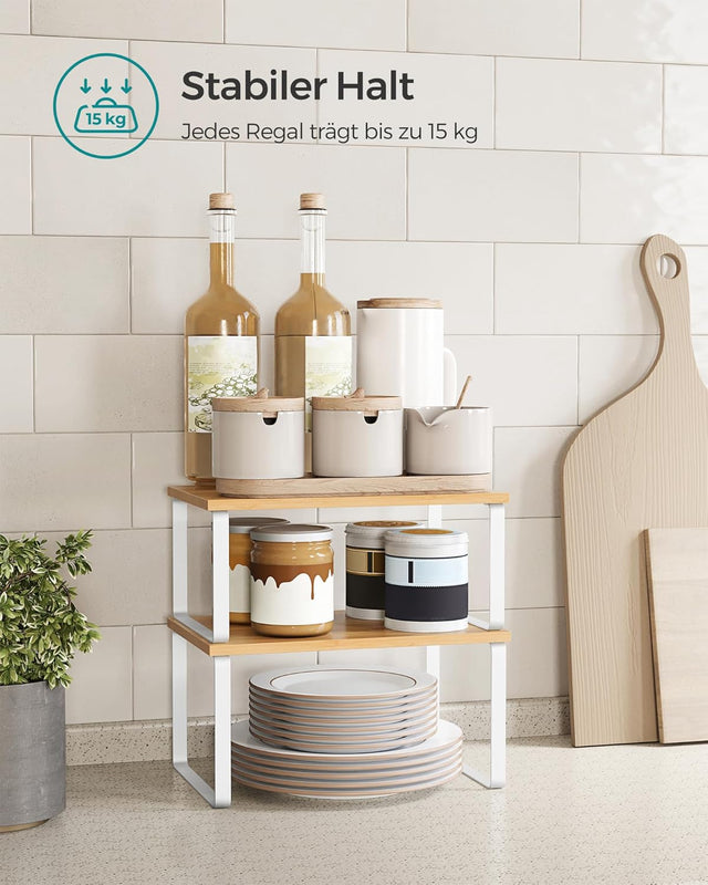 Gewürzregal Küchen-Organizer Set wolkenweiss