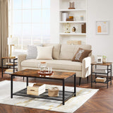 Beistelltisch Industrie-Design Verstellbar Vintagebraun-Schwarz