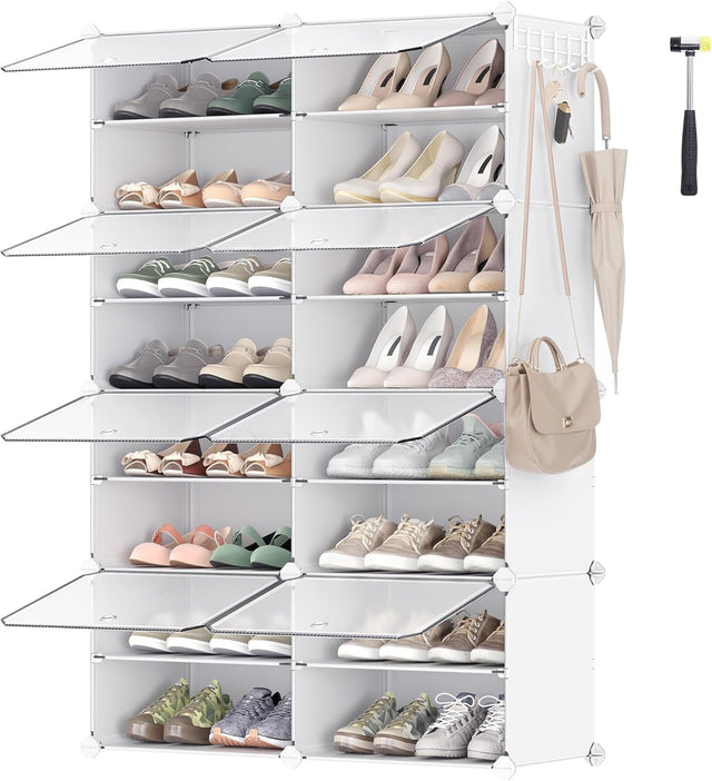 Schuhregal mit 8 Fächern wolkenweiss von Songmics