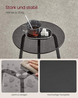 Beistelltisch rund modern schiefergrau