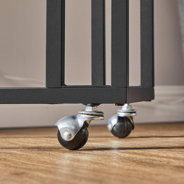 Beistelltisch C-Form Industrie-Design Vintagebraun