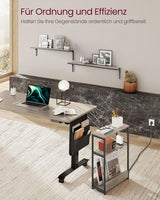 Beistelltisch mit Ladefunktion Greige-Schwarz